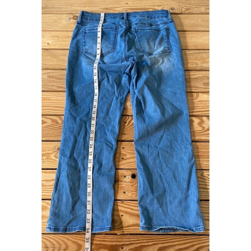 NEW NYDJ Crop Straight Leg Jeans Size 8 Women’s Blue - Picture 7 of 11